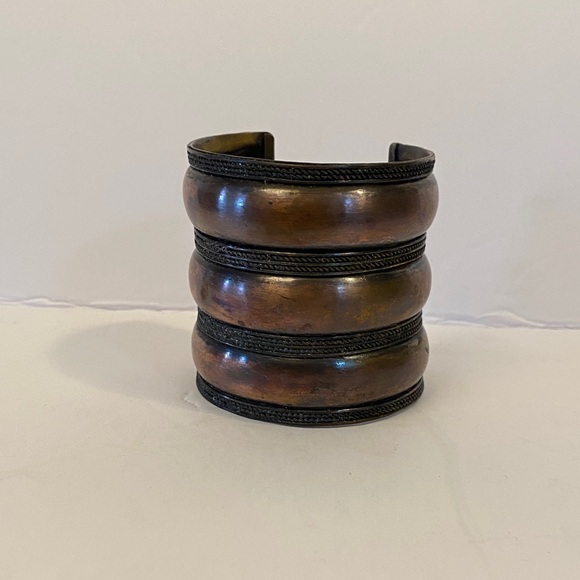 Chunky Warrior Copper Bronze Braided Bangle Bracelet - Picture 2 of 10